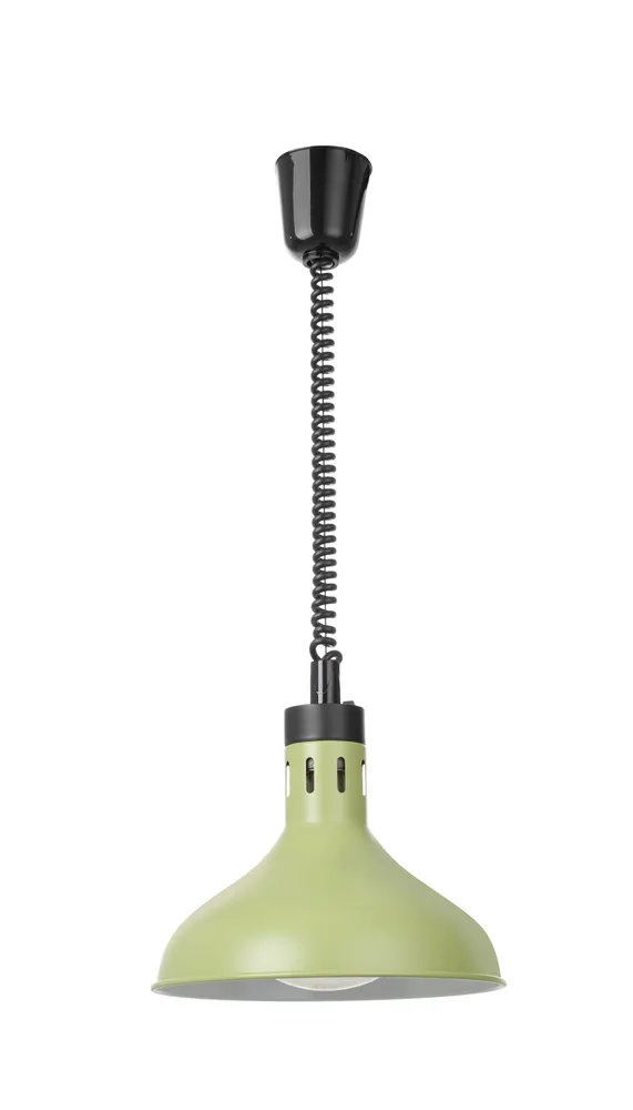 Rise and fall heat lamp, bell-shaped, HENDI, Green, 230V/250W, ⌀295x(H)207mm