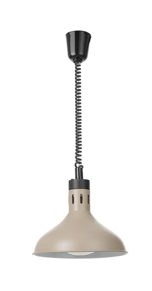 Rise and fall heat lamp, bell-shaped, HENDI, Beige, 230V/250W, ⌀295x(H)207mm