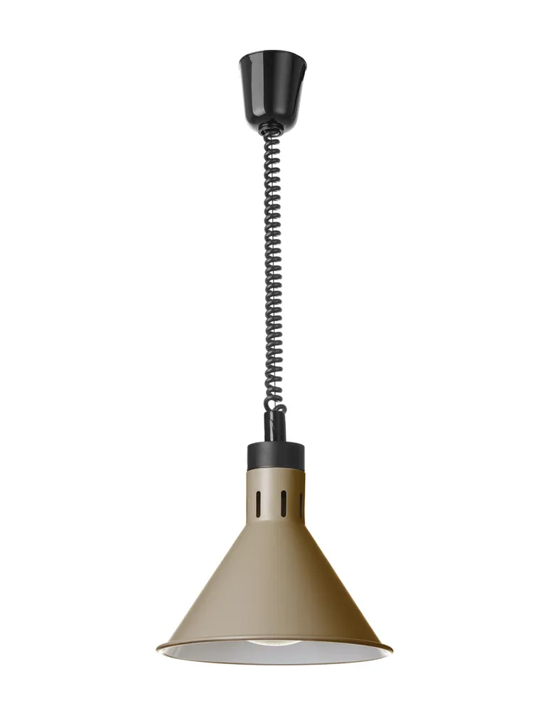 Rise and fall heat lamp, conical, HENDI, Beige, 230V/375W, ⌀275x(H)250mm
