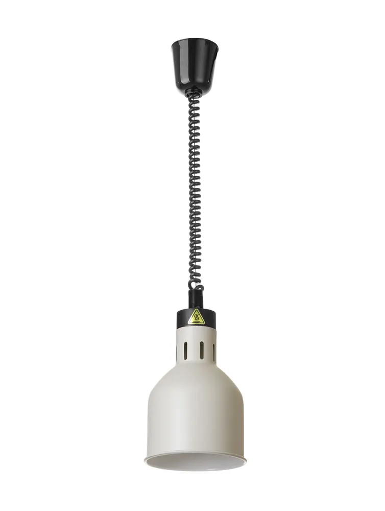 Rise and fall heat lamp, cylindrical, HENDI, White, 230V/375W, ⌀175x(H)250mm