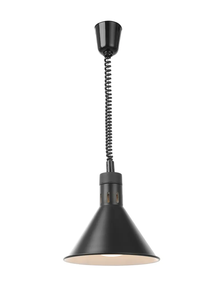 Rise and fall heat lamp, conical, HENDI, Black, 230V/375W, ⌀275x(H)250mm