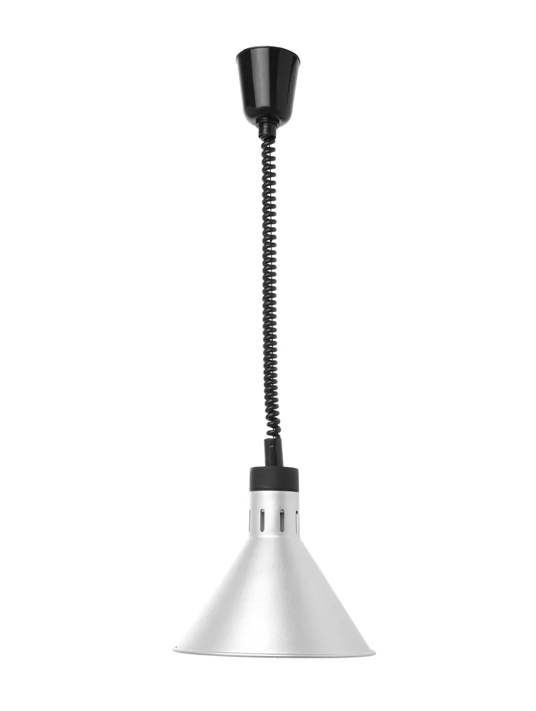 Rise and fall heat lamp, conical, HENDI, Silver, 230V/375W, ⌀275x(H)250mm
