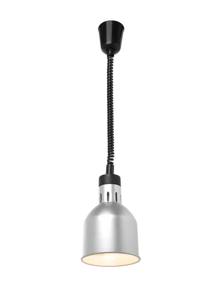 Rise and fall heat lamp, cylindrical, HENDI, Silver, 230V/375W, ⌀175x(H)250mm