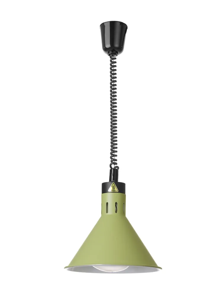 Rise and fall heat lamp, conical, HENDI, Green, 230V/375W, ⌀275x(H)250mm