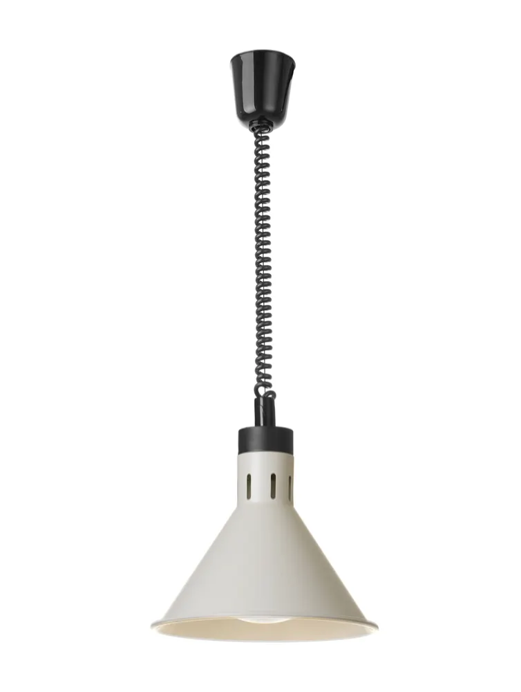 Rise and fall heat lamp, conical, HENDI, White, 230V/375W, ⌀275x(H)250mm