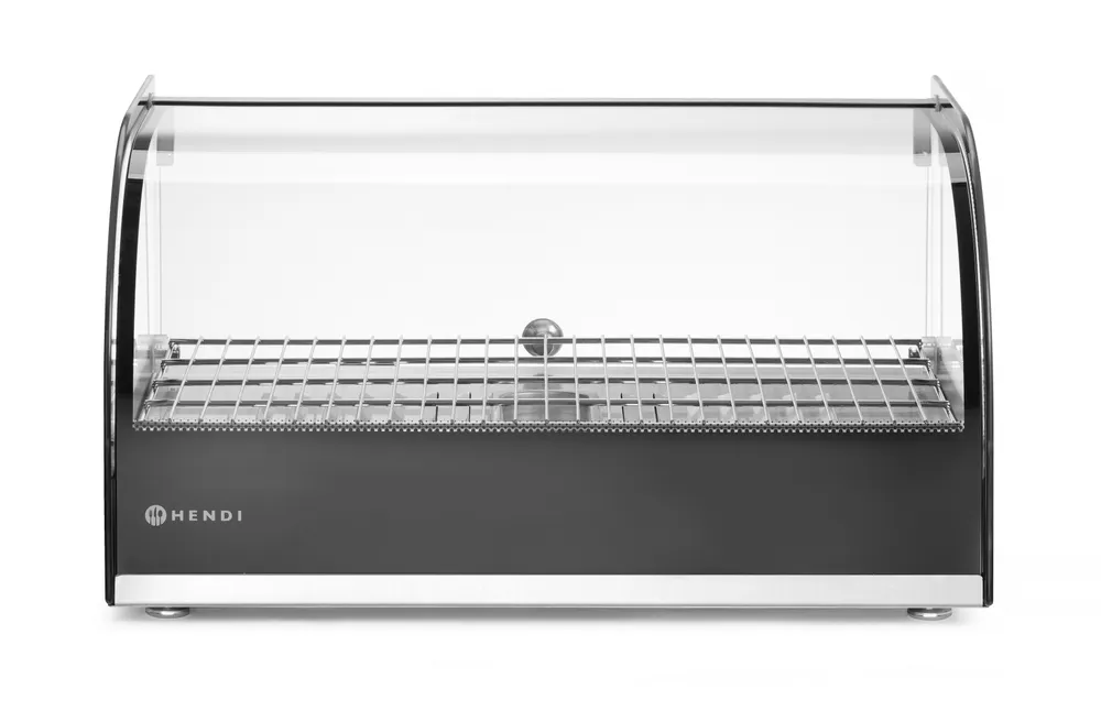 Heated countertop display, HENDI, single level, Black, 230V/800W, 554x376x(H)311mm