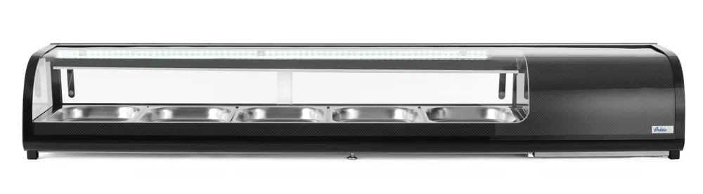 Vis Sushi display, Arktic, Containers included: 4x GN 1/3 (H) 40mm., Black, 230V/190W, 426x1177x(H)296mm, bilde 6