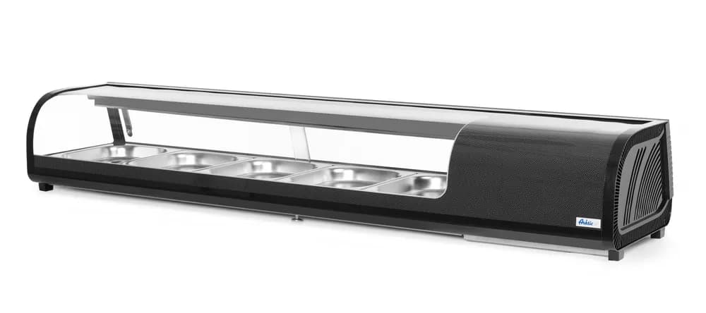 Vis Sushi display, Arktic, Containers included: 4x GN 1/3 (H) 40mm., Black, 230V/190W, 426x1177x(H)296mm, bilde 7
