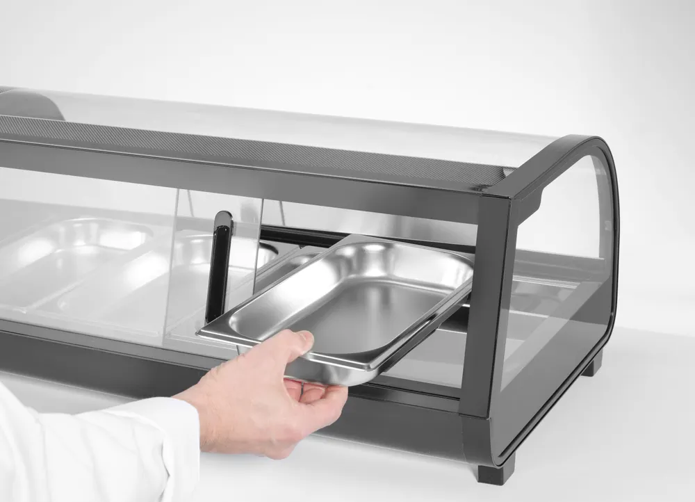 Vis Sushi display, Arktic, Containers included: 4x GN 1/3 (H) 40mm., Black, 230V/190W, 426x1177x(H)296mm, bilde 8
