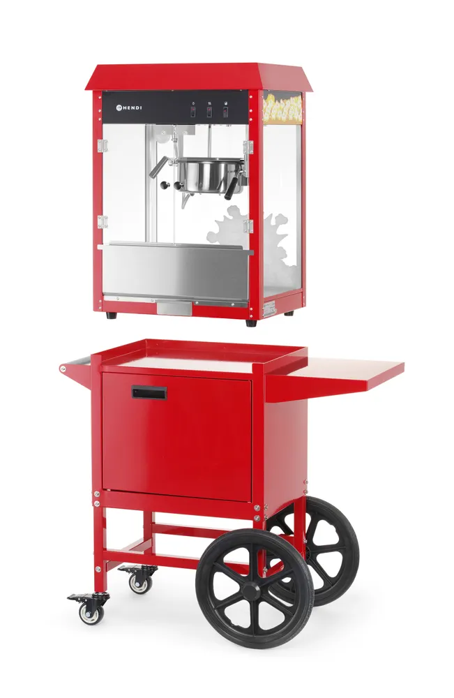 Vis Popcorn machine with cart, HENDI, Red, 230V/1155W, 940x510x(H)1553mm, bilde 6