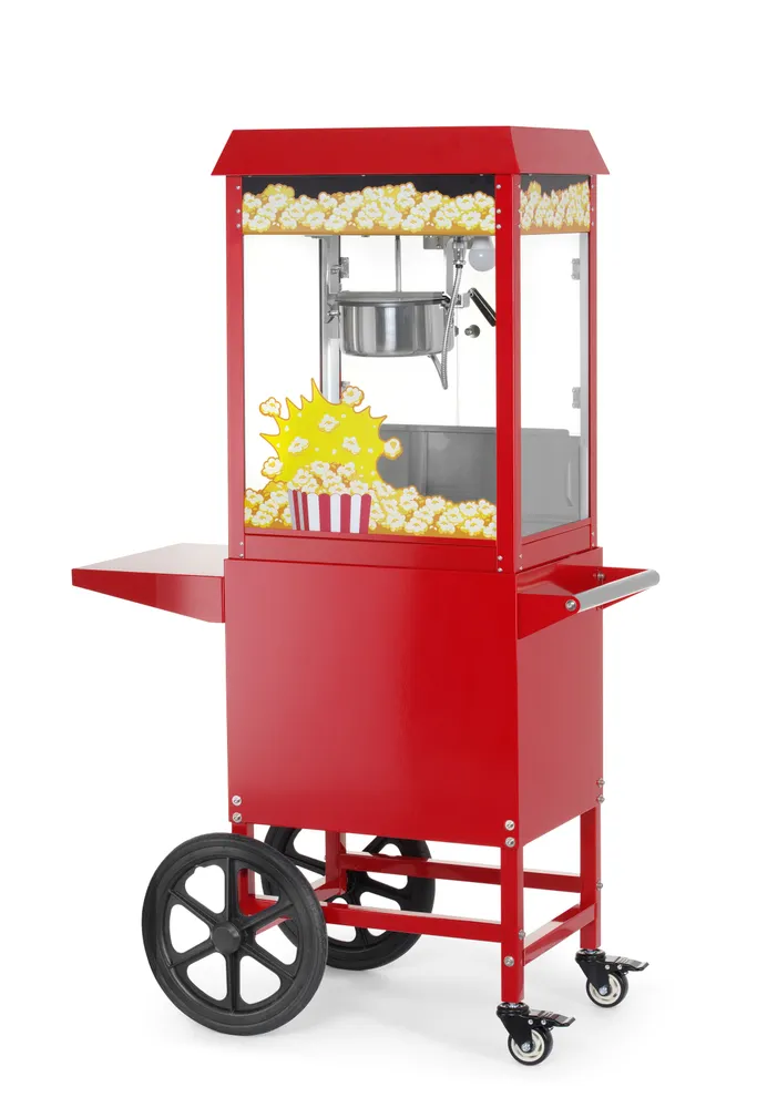 Vis Popcorn machine with cart, HENDI, Red, 230V/1155W, 940x510x(H)1553mm, bilde 2