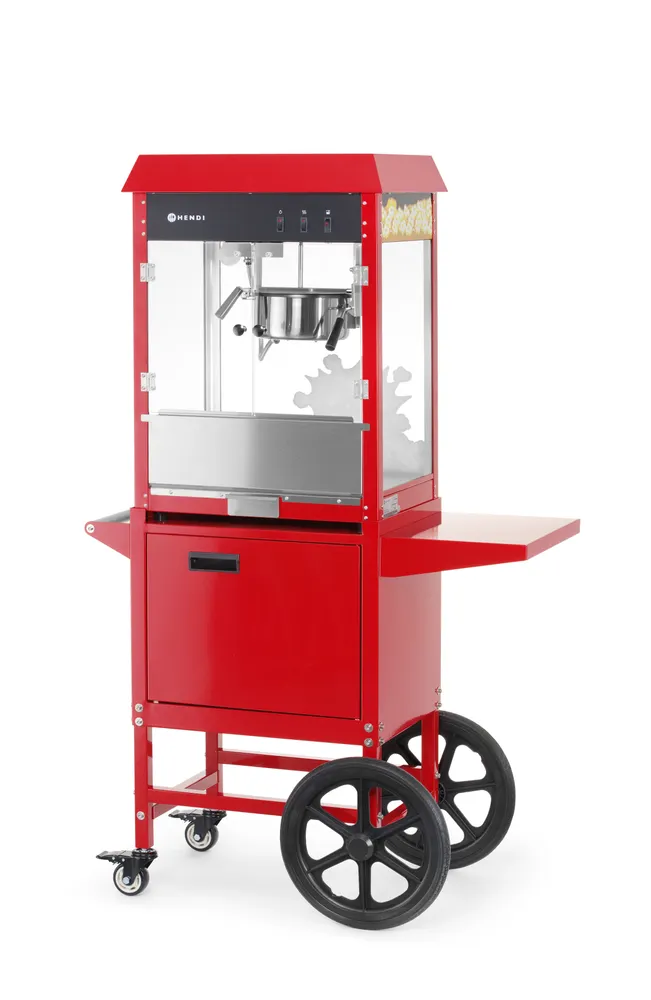 Vis Popcorn machine with cart, HENDI, Red, 230V/1155W, 940x510x(H)1553mm, bilde 5