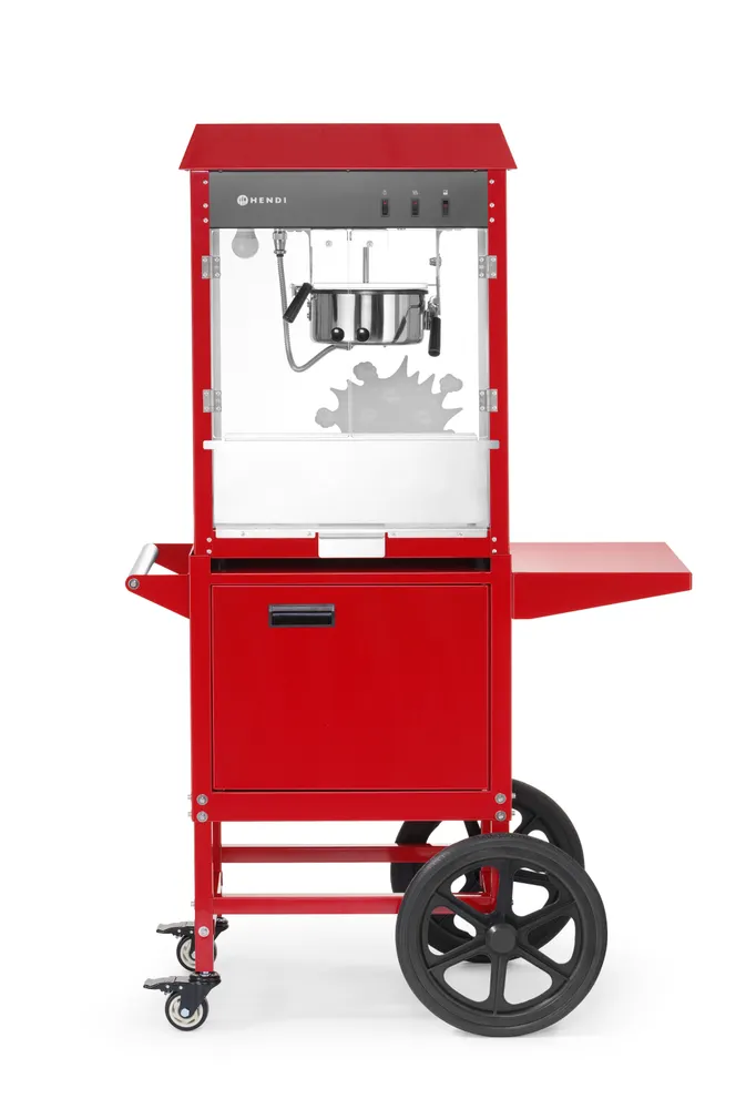 Vis Popcorn machine with cart, HENDI, Red, 230V/1155W, 940x510x(H)1553mm, bilde 3