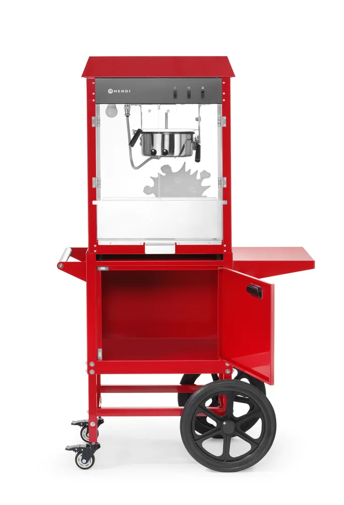 Vis Popcorn machine with cart, HENDI, Red, 230V/1155W, 940x510x(H)1553mm, bilde 4