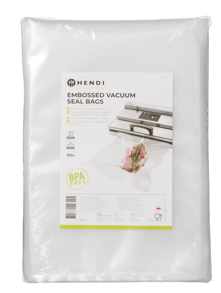 Embossed vacuum seal bags, HENDI, 100 pcs., 250x350mm