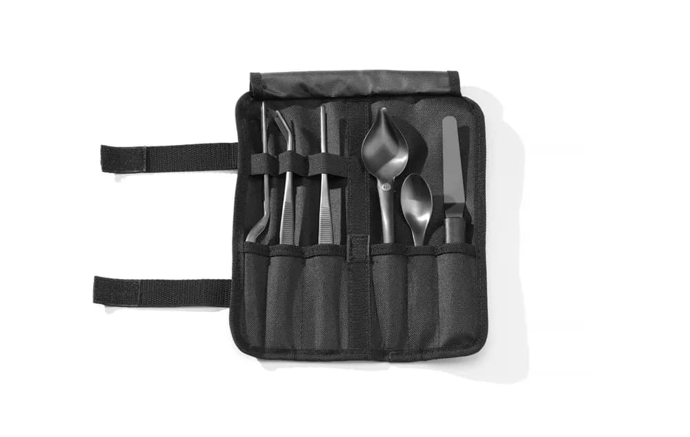 Chef plating set, 6 pcs, black, HENDI, 255x25x(H)100mm
