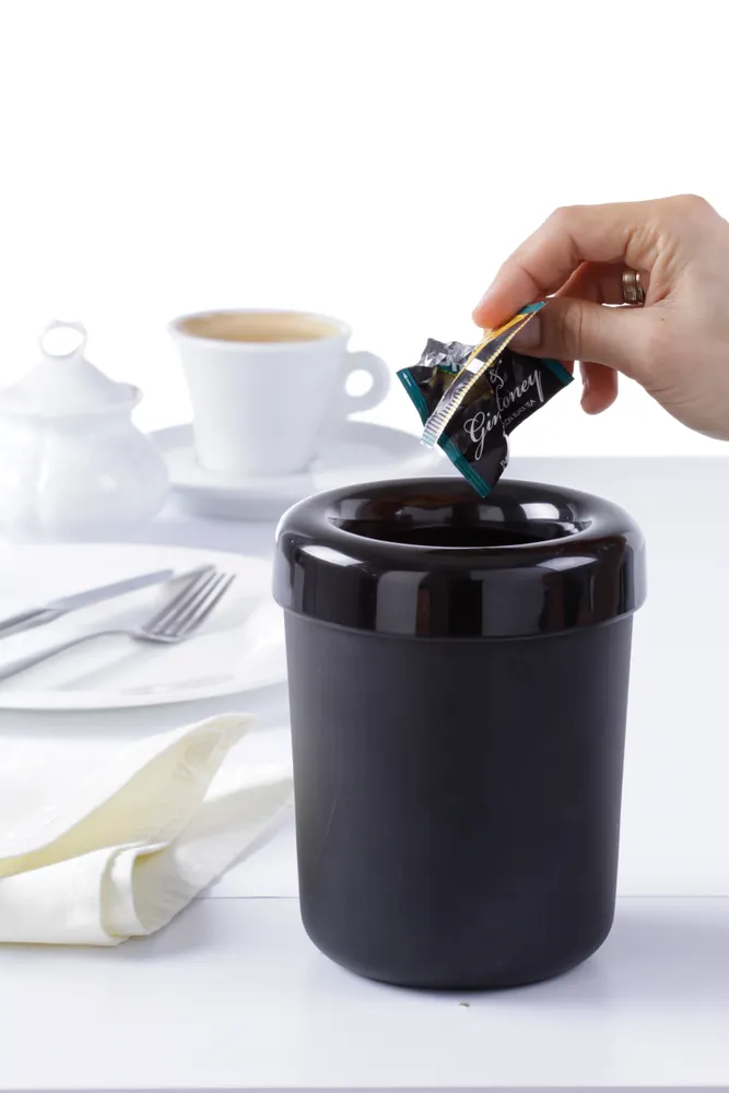 Vis Tabletop litter bin or cutlery holder, HENDI, Black, ⌀130x(H)160mm, bilde 2