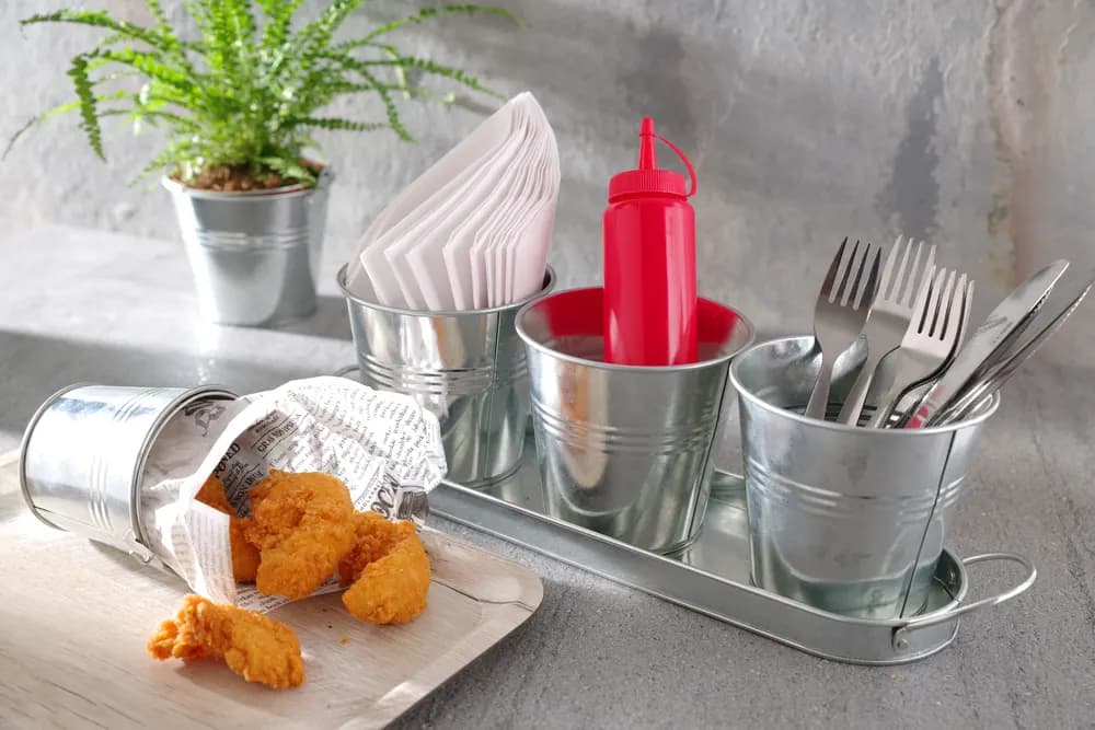 Vis Serving tray with melamine laminate, non slip, with wood design, AmerBox, Wood light, 240x340mm, bilde 4