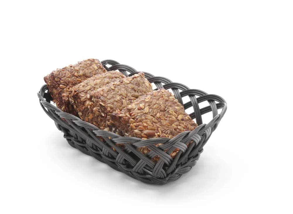 Vis Baskets with woven sides, HENDI, rectangular, Black, 225x150x(H)65mm, bilde 6