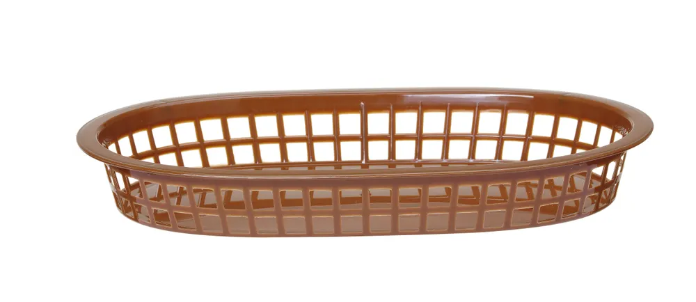 Serving baskets fast food style, HENDI, Brown, 6 pcs., 275x175x(H)38mm