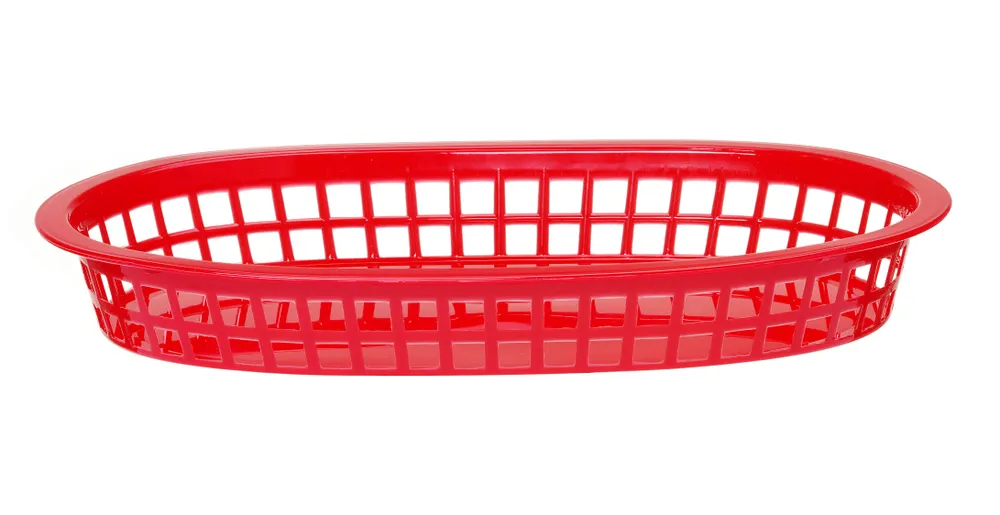 Serving baskets fast food style, HENDI, Red, 6 pcs., 272x175x(H)38mm