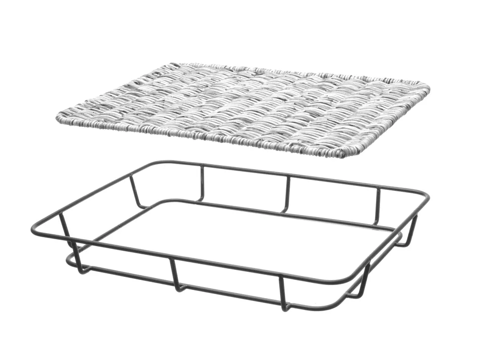 Vis Bakery basket with stainless steel rim, HENDI, Light grey, 400x300x(H)50mm, bilde 4