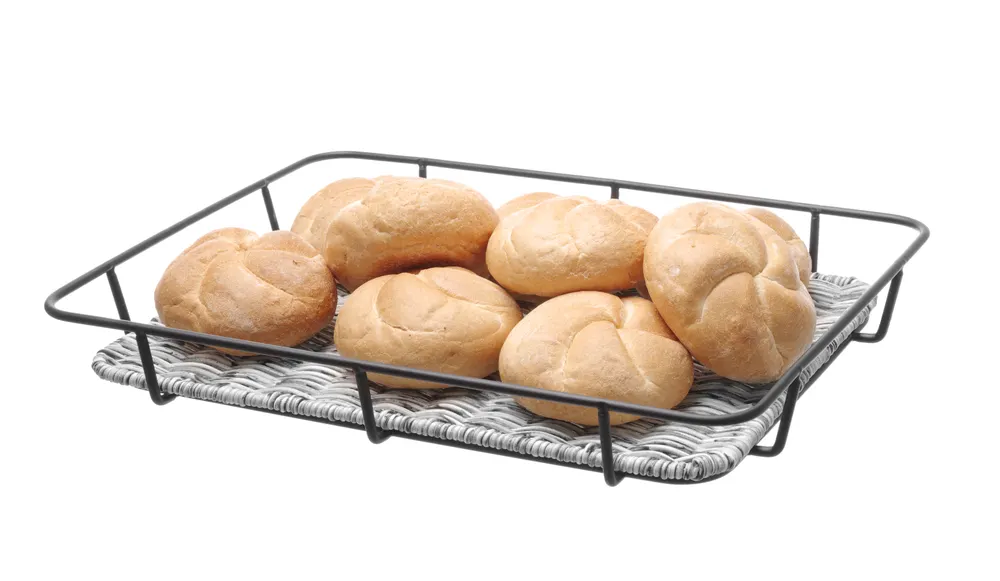 Vis Bakery basket with stainless steel rim, HENDI, Light grey, 400x300x(H)50mm, bilde 2
