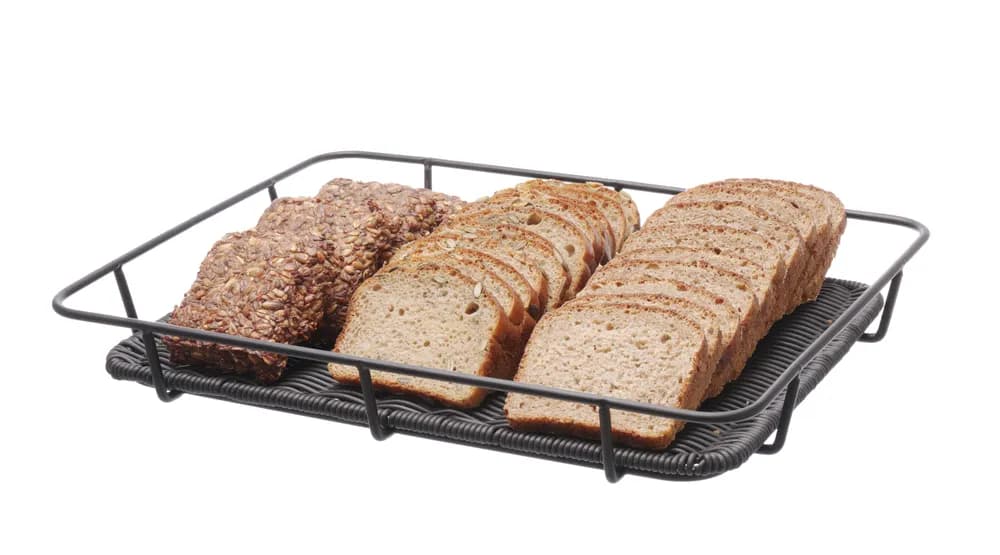 Vis Bakery basket with stainless steel rim, HENDI, Light grey, 400x300x(H)50mm, bilde 3