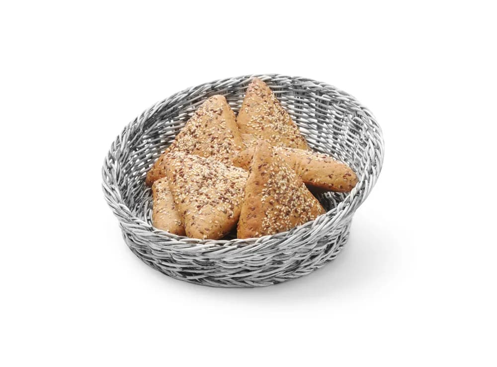 Vis Bakery basket angled round, HENDI, Light grey, ⌀310x(H)120mm, bilde 2
