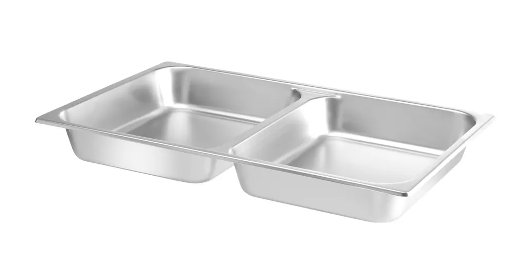 Vis Food pan GN 1/1, with 2 compartments, HENDI, 7,5L, 530x325x(H)65mm, bilde 2