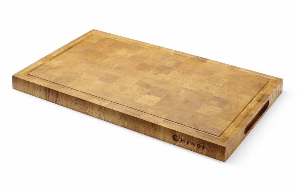 Oak serving board, end-grain, HENDI, 530x325x(H)35mm, Rectangular