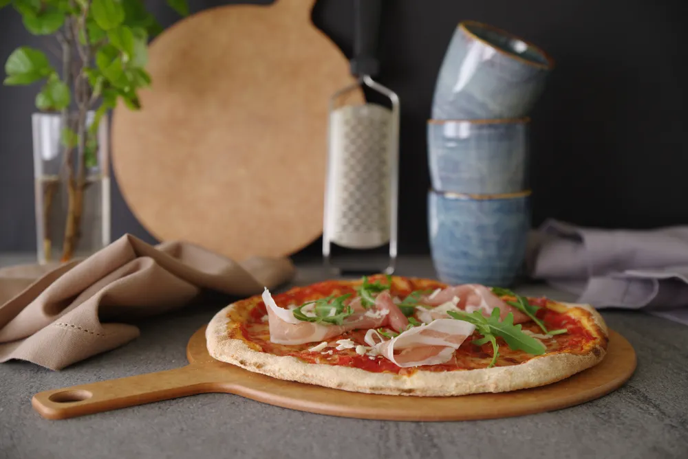 Vis Pizza board with handle, HENDI, ⌀356x(H)6mm, bilde 5