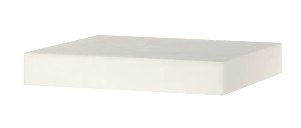 Butcher block HDPE, HENDI, White, 500x400x(H)80mm