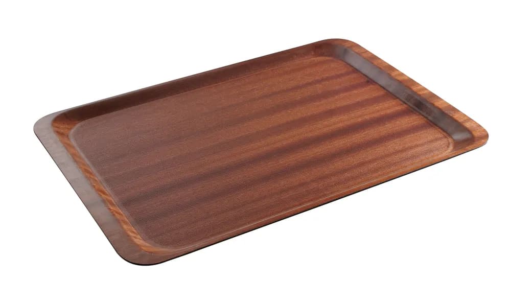 Vis Serving tray, rectangular, non-slip, laminated, AmerBox, Mahogany, 330x430mm, bilde 5