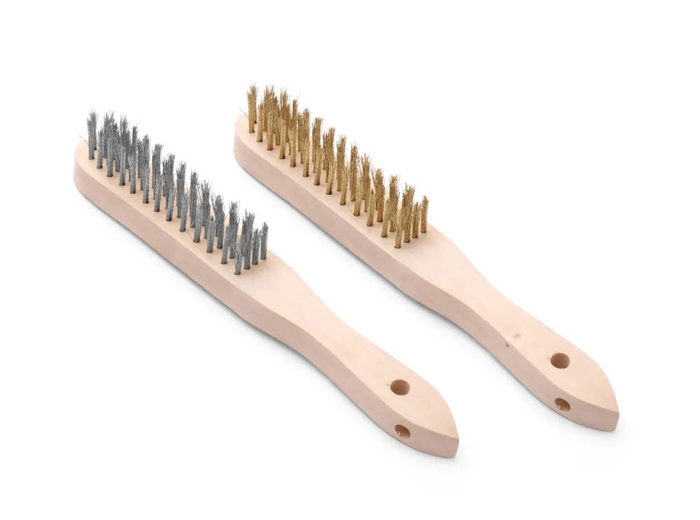 Brass & stainless steel wire brush set - 2 pcs, HENDI, 2 pcs., (L)290mm