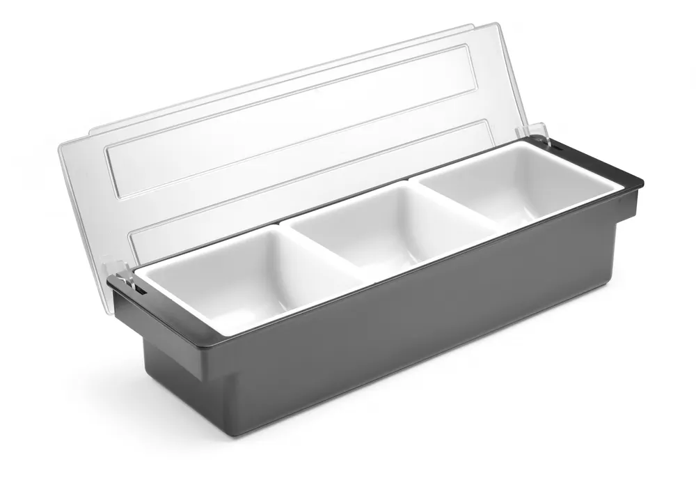 Vis Condiment holder - 3 containers, BarUp, Black, 480x150x(H)100mm, bilde 3