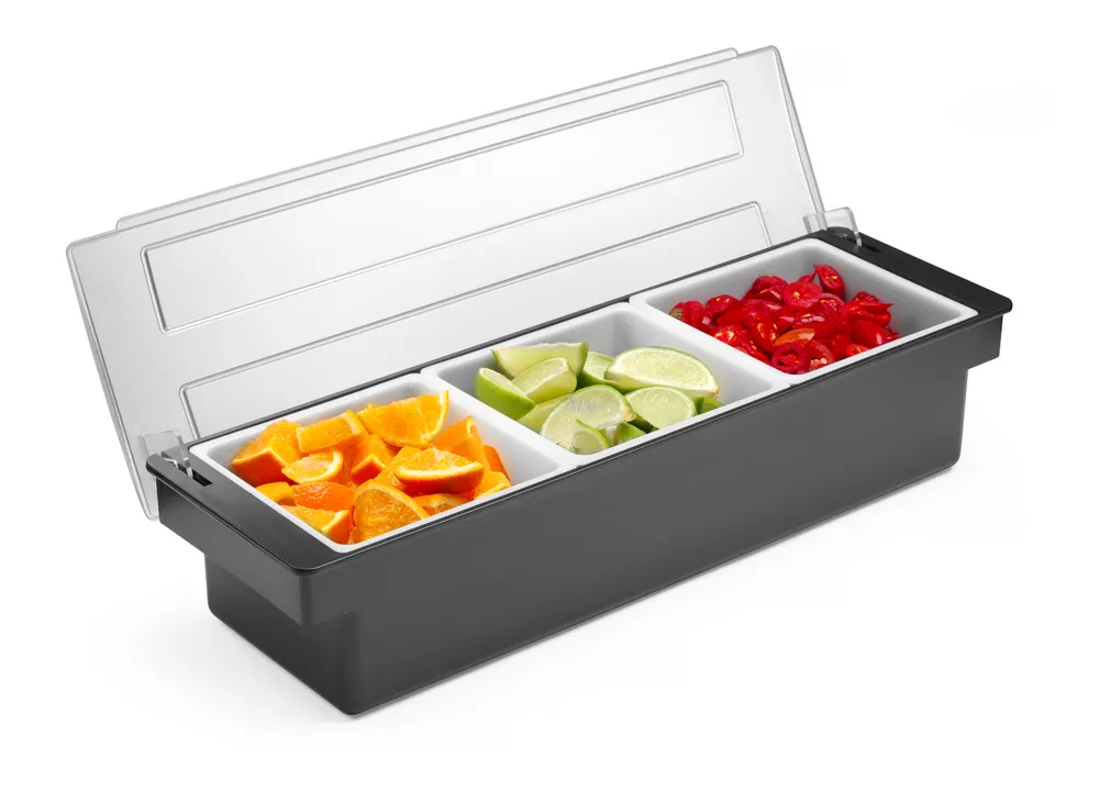Vis Condiment holder - 3 containers, BarUp, Black, 480x150x(H)100mm, bilde 7