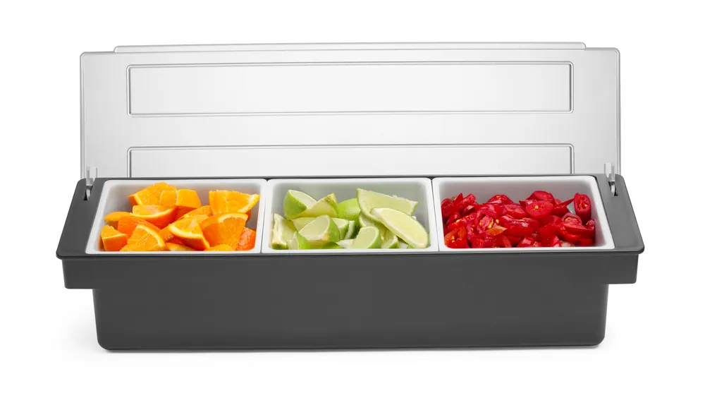 Vis Condiment holder - 3 containers, BarUp, Black, 480x150x(H)100mm, bilde 6