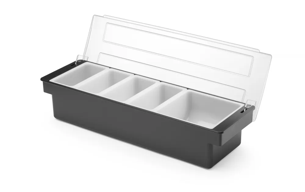 Vis Condiment holder - 5 containers, BarUp, Black, 480x150x(H)100mm, bilde 5