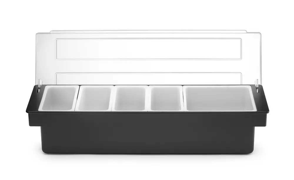 Vis Condiment holder - 5 containers, BarUp, Black, 480x150x(H)100mm, bilde 4