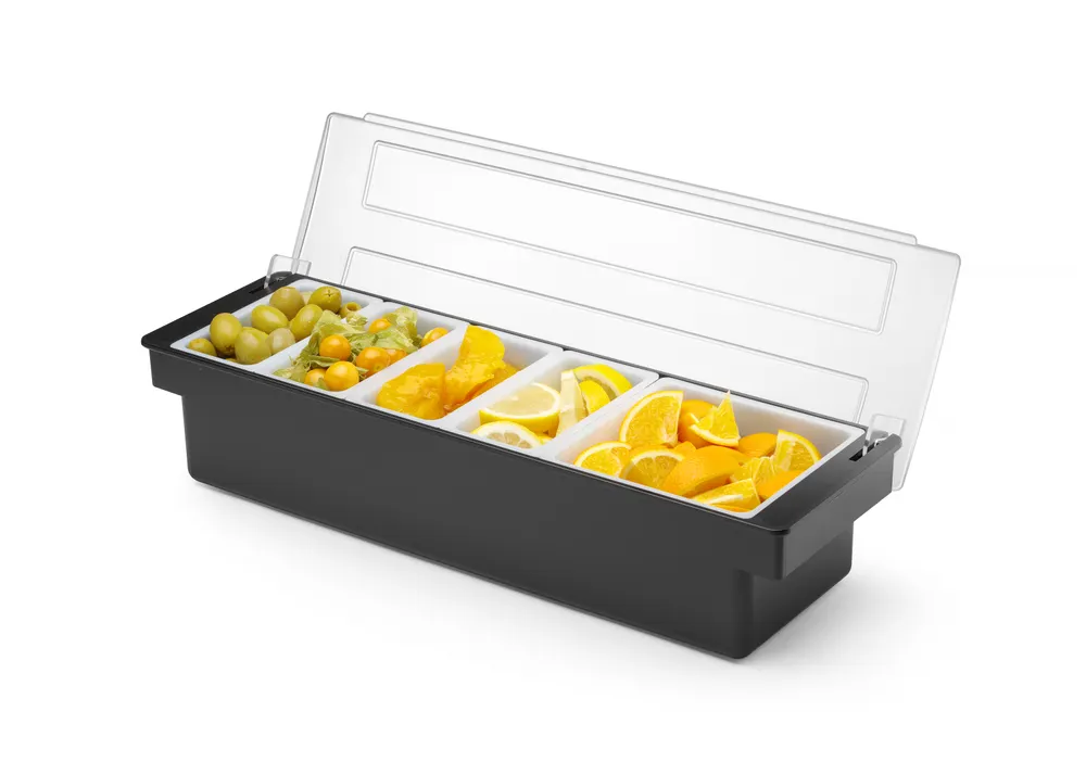 Vis Condiment holder - 5 containers, BarUp, Black, 480x150x(H)100mm, bilde 6