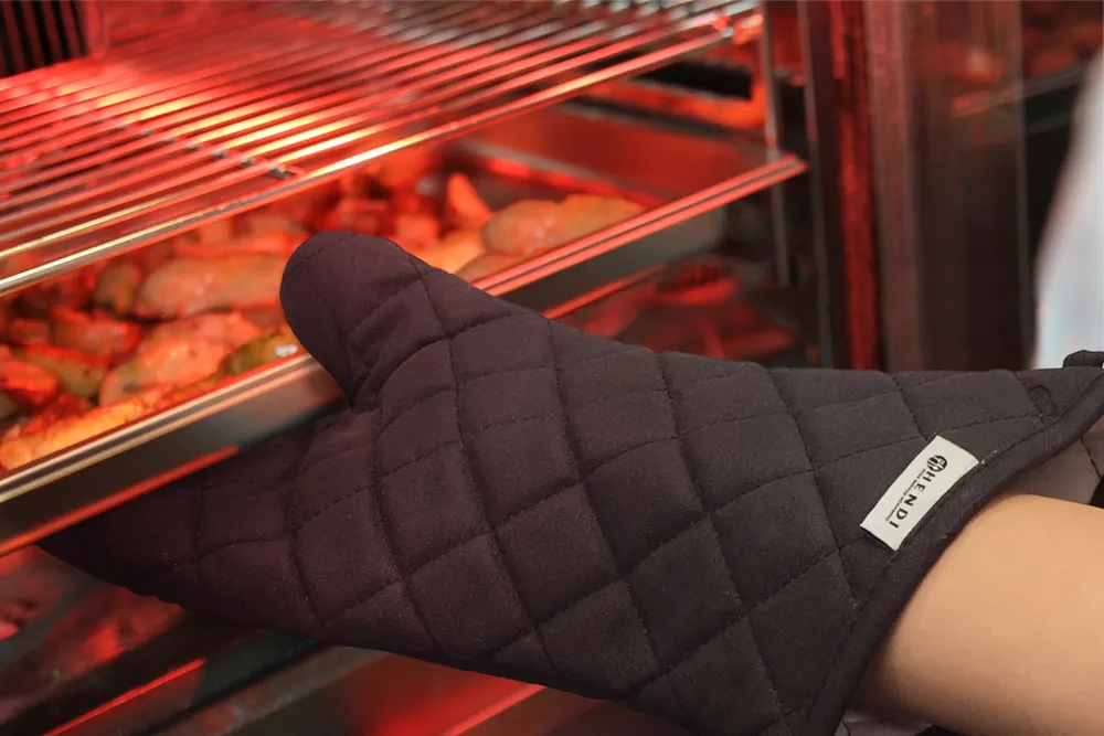 Vis Oven mitts, HENDI, with flame-retardant coating, Black, 2 pcs., (L)380mm, bilde 2