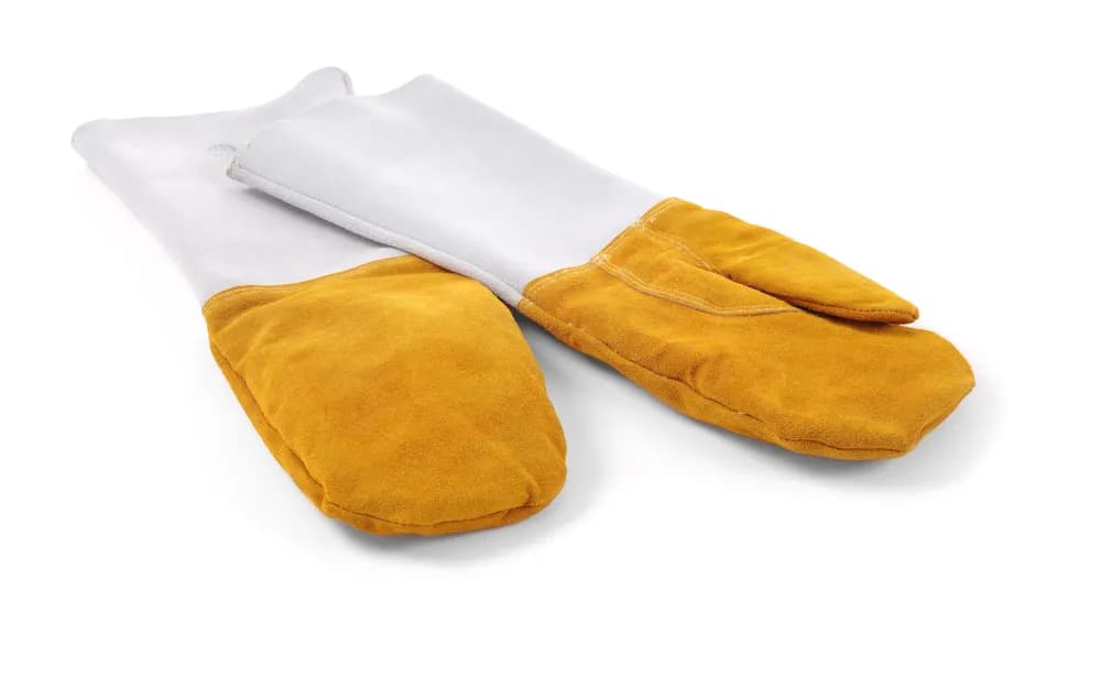 Vis Heat resistant leather barbecue mitts - 2 pcs, HENDI, 2 pcs., (L)460mm, bilde 3