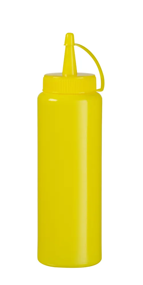 Dispenser bottle, HENDI, 0,35L, Yellow, ⌀55x(H)205mm