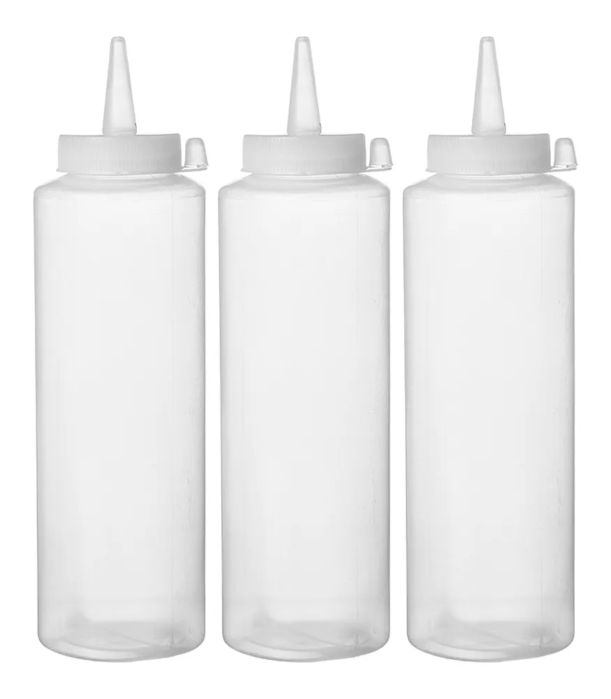 Dispenser bottle set, HENDI, 0,35L, Transparent, 3 pcs., ⌀55x(H)205mm