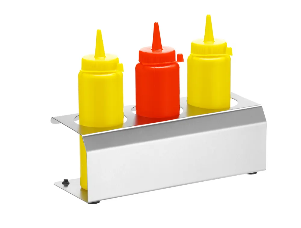 Vis Sauce stand, HENDI, 3 holes ø70 mm, 274x102x(H)98mm, bilde 4