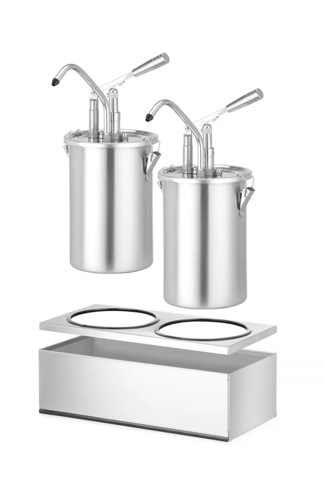 Vis Set: 2 x Stainless steel sauce container with dispenser, HENDI, 9L, 500x235x(H)360mm, bilde 3
