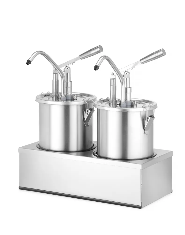 Vis Set: 2 x Stainless steel sauce container with dispenser, HENDI, 9L, 500x235x(H)360mm, bilde 2
