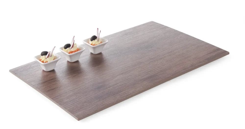 Vis Plateau, rectangular – oak wood design, HENDI, GN 1/1, 530x325x(H)10mm, bilde 2