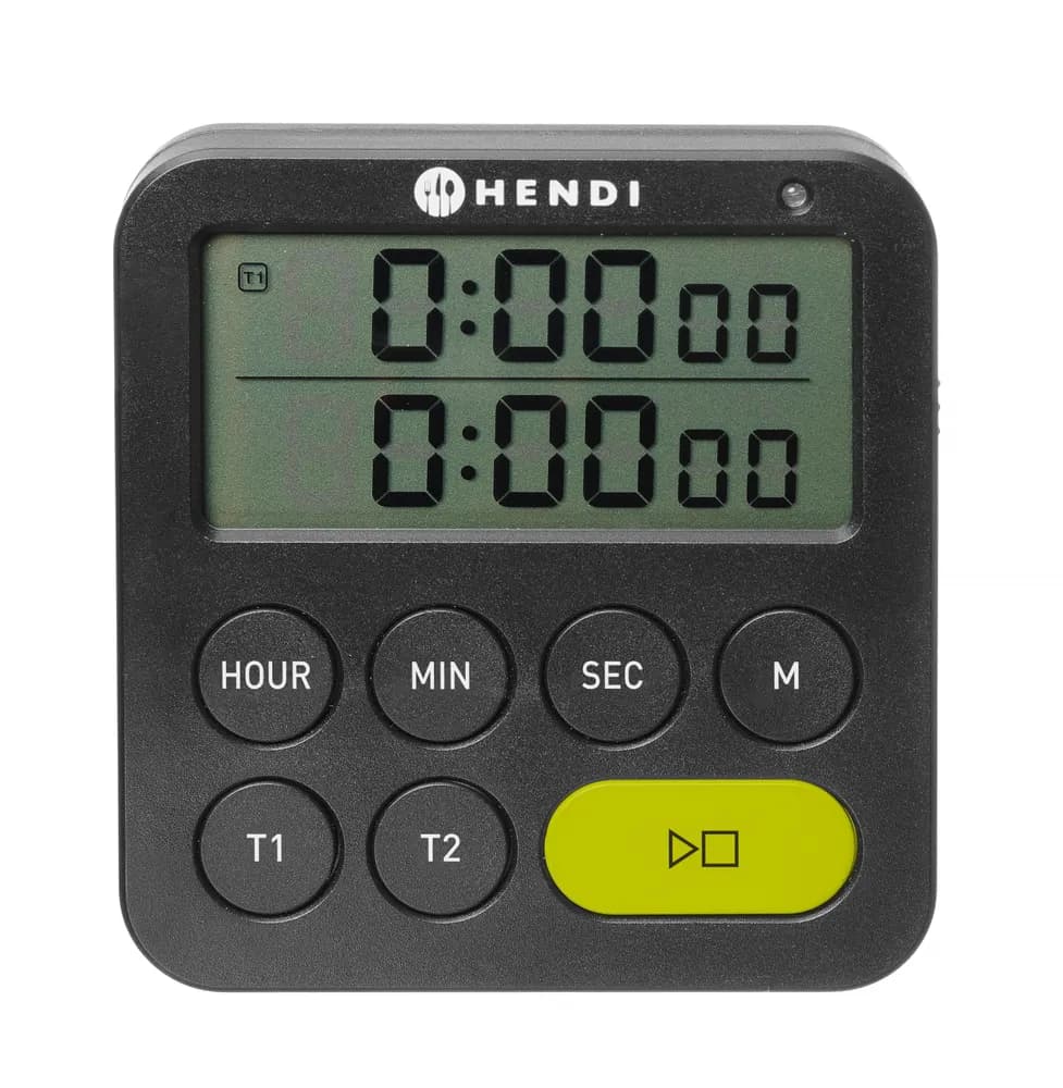 Double timer, HENDI, Black, 82x20x(H)86mm